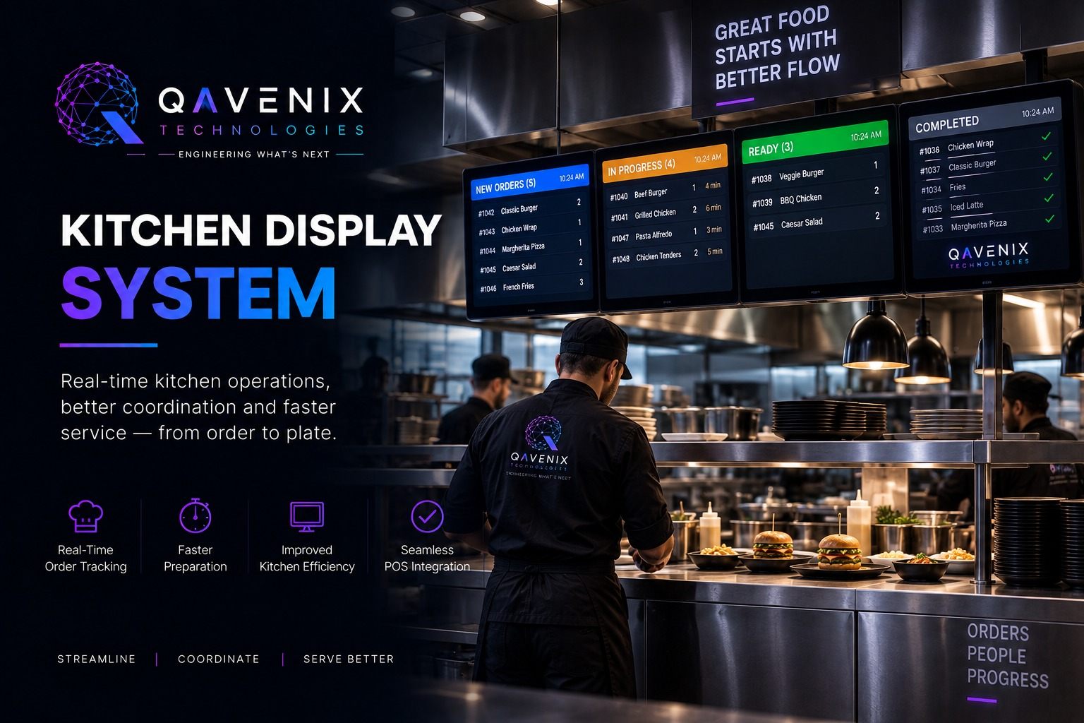 Kitchen Display System — QAVENIX